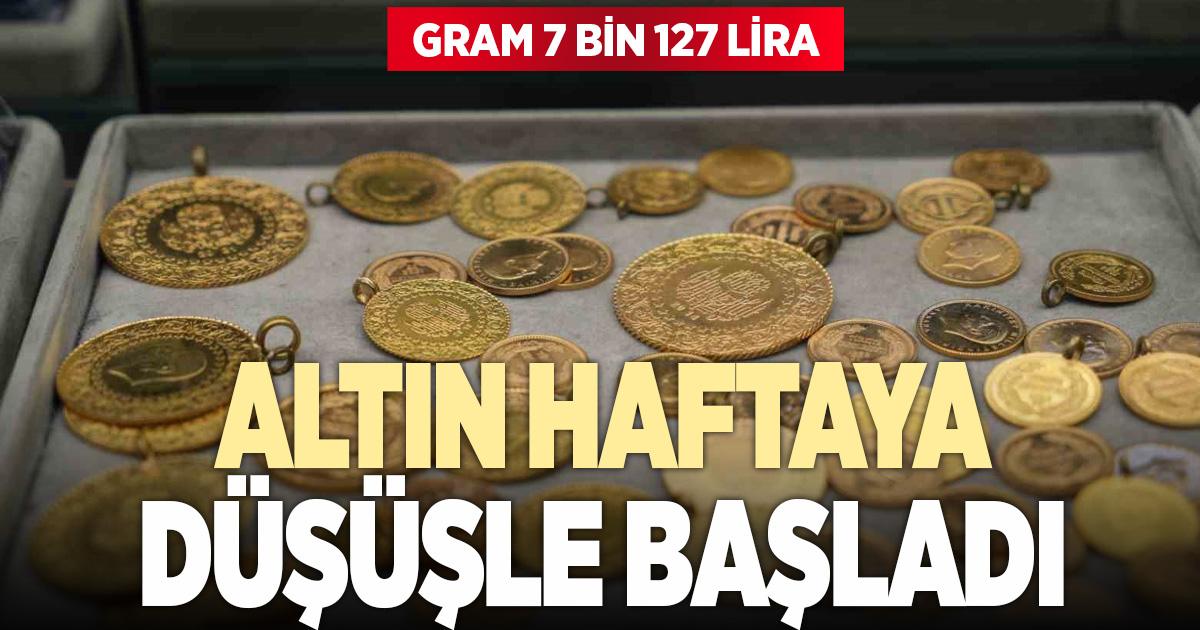 Altın haftaya düşüşle başladı