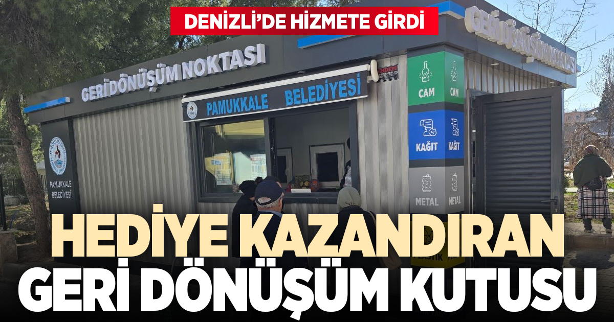 Pamukkale Belediyesi’nin ikinci geri dönüşüm noktası Pelitlibağ’da hizmete girdi