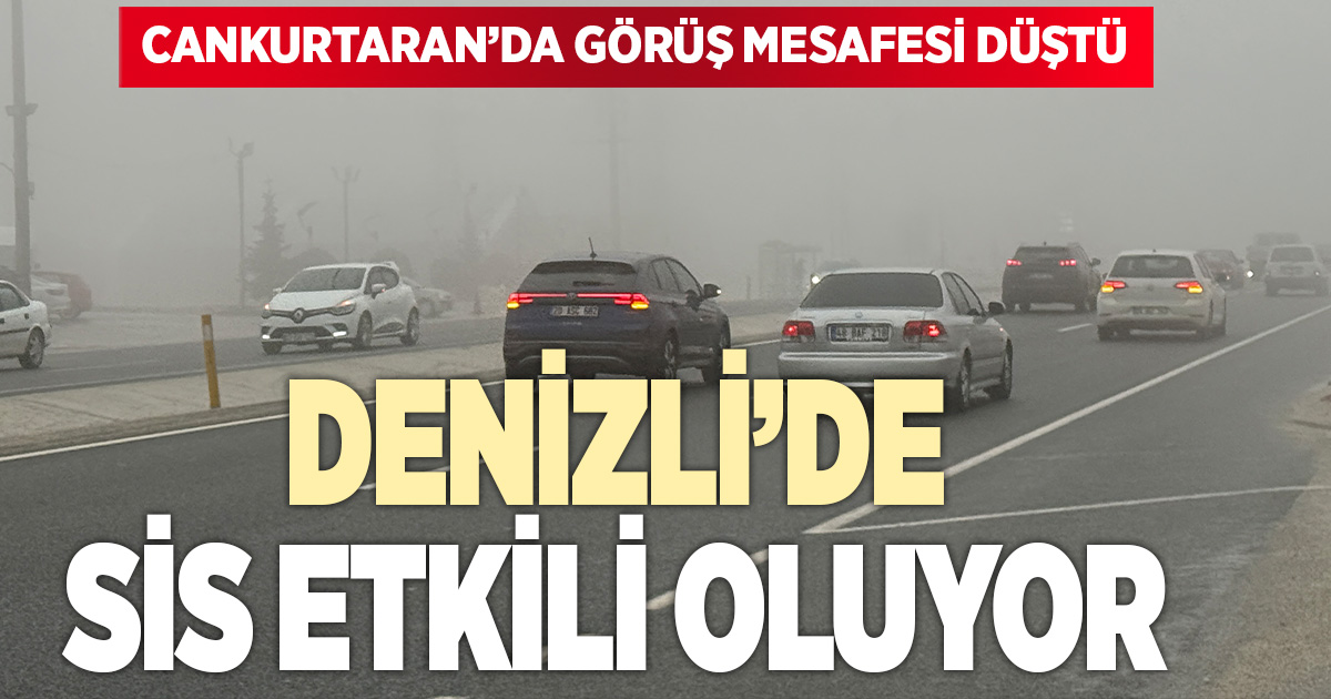 Denizli’de etkili olan sis ulaşımı olumsuz etkiledi