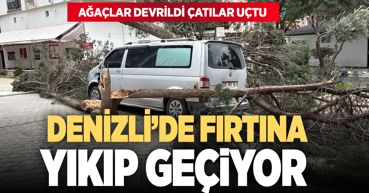 Denizli’de fırtına etkili oluyor