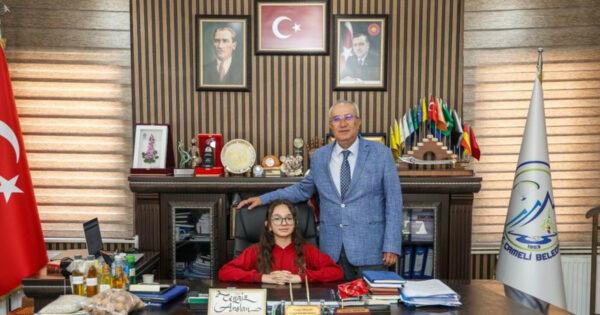  Çameli Belediye Başkanı Cengiz Arslan koltuğunu Erva’ya bıraktı