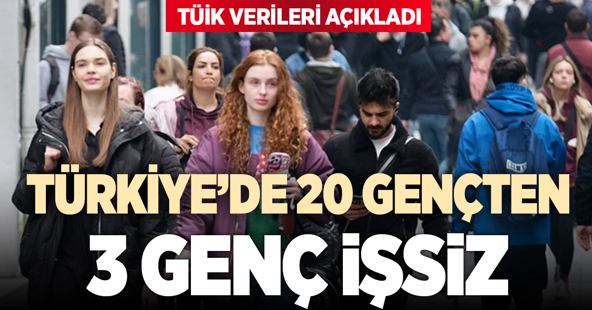 Türkiye’de 20 gençten 3’ü işsiz