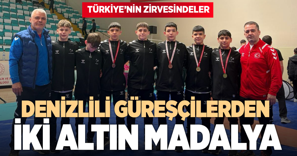 DENİZLİLİ GÜREŞÇİLERDEN İKİ ALTIN MADALYA