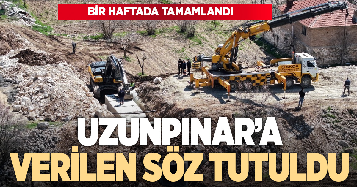 Başkan Ertemur Uzunpınar’a verdiği sözü tuttu