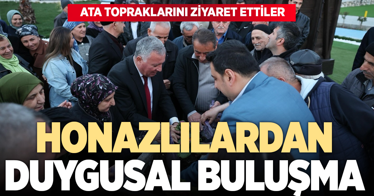 Ata topraklarını ziyaret eden Honazlılardan duygusal kavuşma