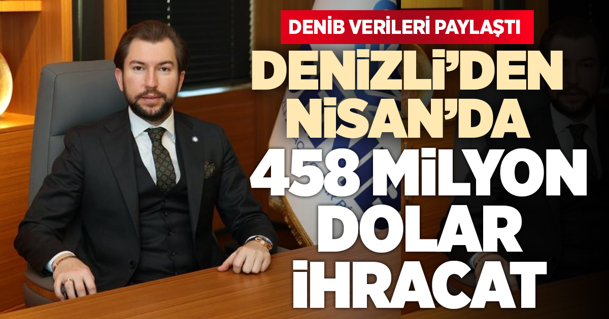 Denizli'nin Nisan ayı ihracatı yüzde 26,5 artışla 458 milyon Dolara ulaştı