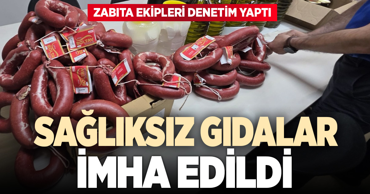 Pamukkale’de sağlıksız gıdalar imha edildi