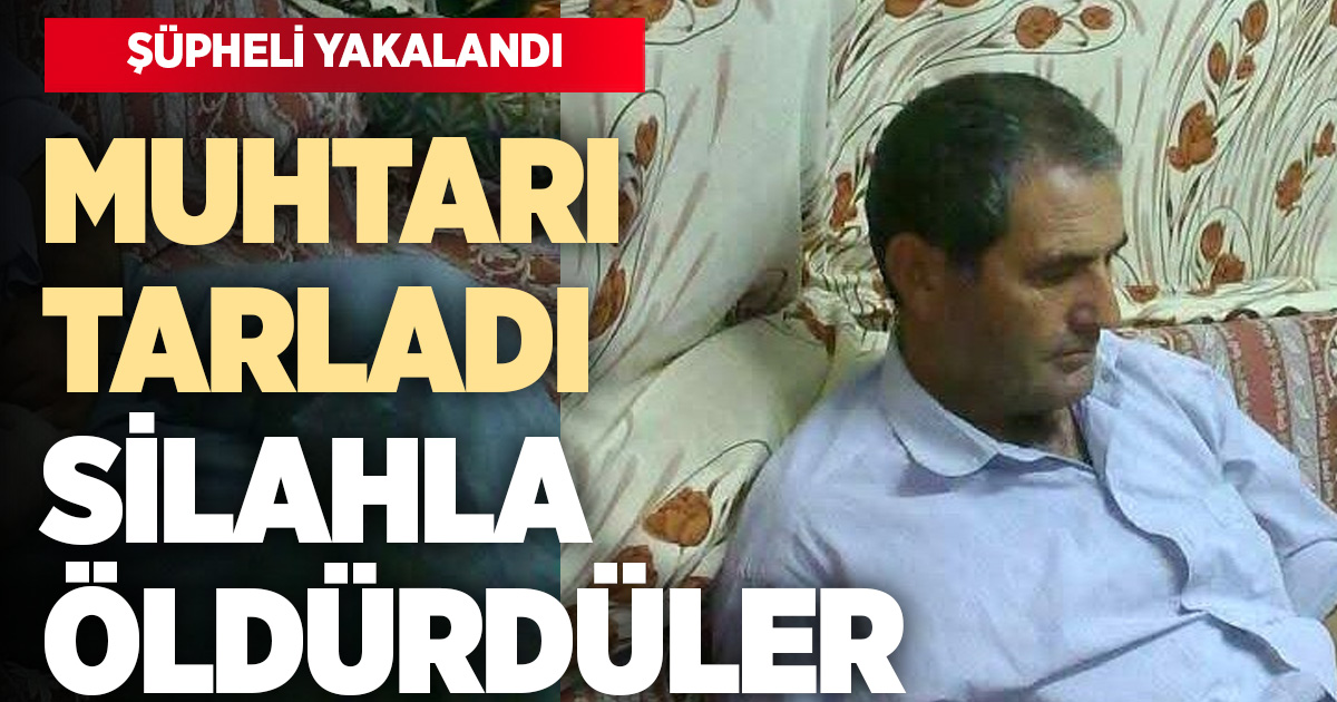Tarlasında öldürülen muhtarın katil zanlısı yakalandı