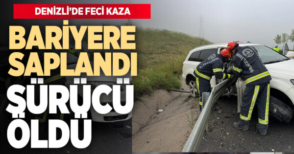 Bariyerlere saplanan lüks aracın sürücüsü hayatını kaybetti