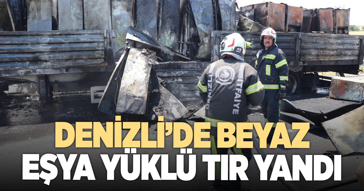 Beyaz eşya yüklü tırda çıkan yangın tahıl tarlalarına sıçradı