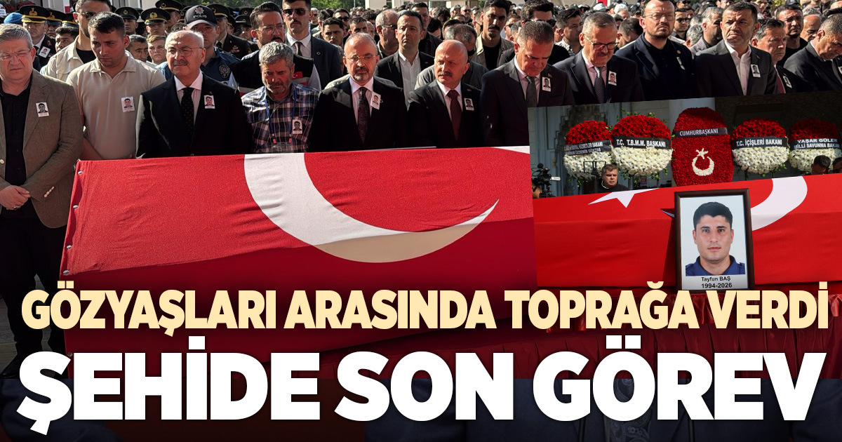 Şehit Polis Memuru Tayfun Baş, Denizli'de son yolculuğuna uğurlandı