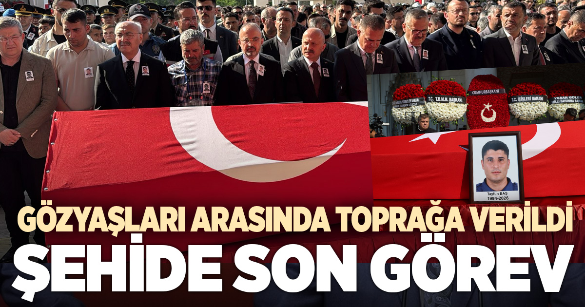 Şehit Polis Memuru Tayfun Baş, Denizli'de son yolculuğuna uğurlandı