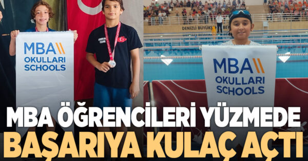 Minik yüzücülerden gururlandıran başarı: MBA Denizli Kampüsü kürsüde