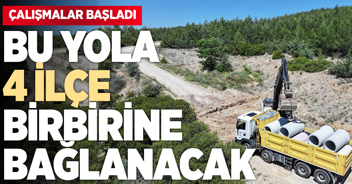 Denizli'nin 4 ilçesini birbirine bağlayan yolda çalışmalar başladı