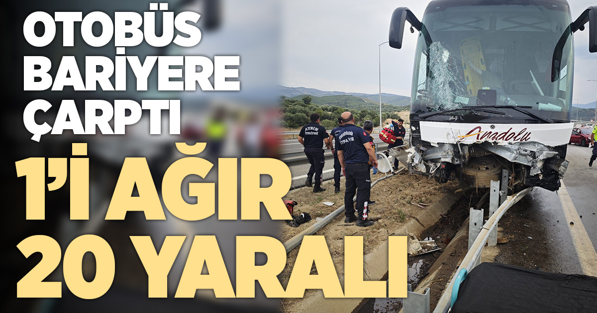 Aydın-Denizli otoyolunda feci kaza: 1'i ağır 20 yaralı