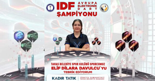 Tavaslı Elif Dilara Davulcu Avrupa dart şampiyon oldu