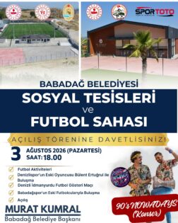 Babadağ Belediyesi Sosyal Tesisleri ve Futbol Sahası açılışına sayılı günler kaldı