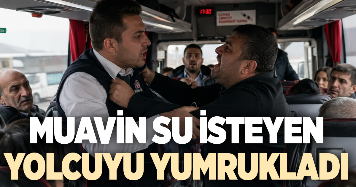 MUAVİN SU İSTEYEN YOLCUYU YUMRUKLADI