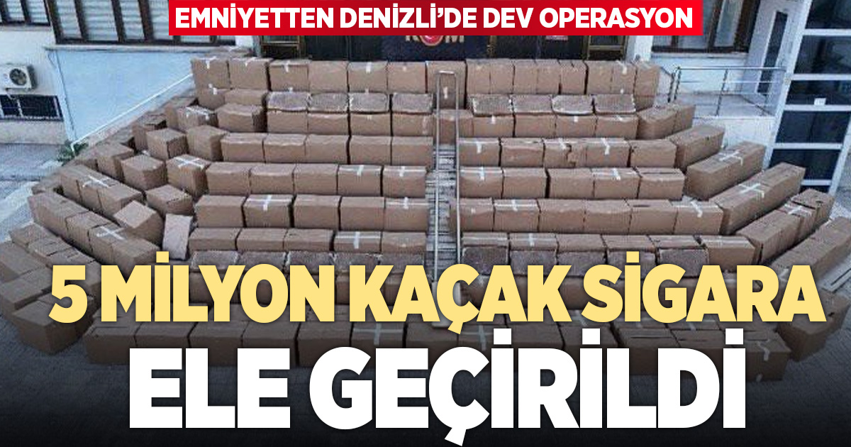 İzolasyon malzemesine gizlenmiş 5 milyon adet kaçak sigara ele geçirildi
