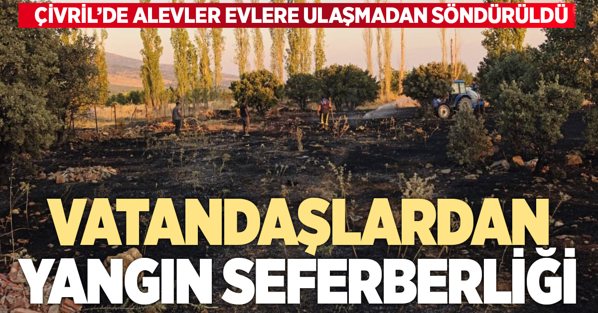 Vatandaş seferber oldu, alevler evlere ulaşmadan durduruldu