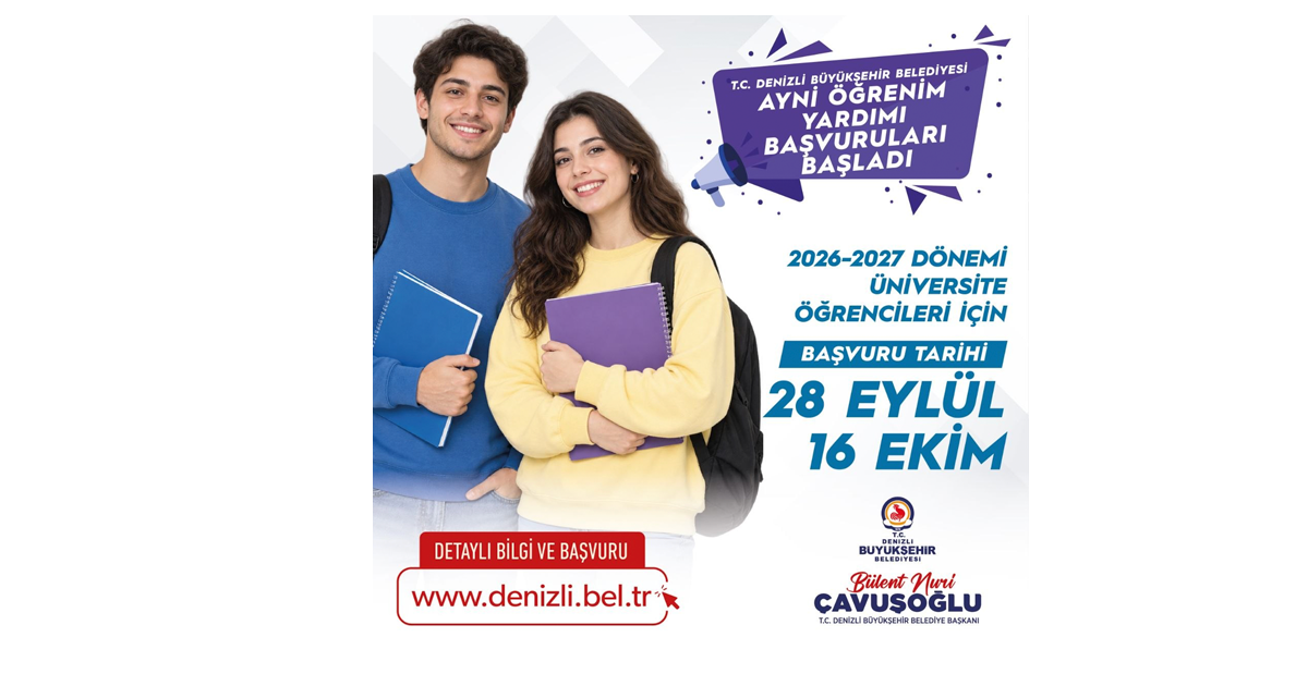 Denizli’de üniversite öğrencilerine eğitim desteği