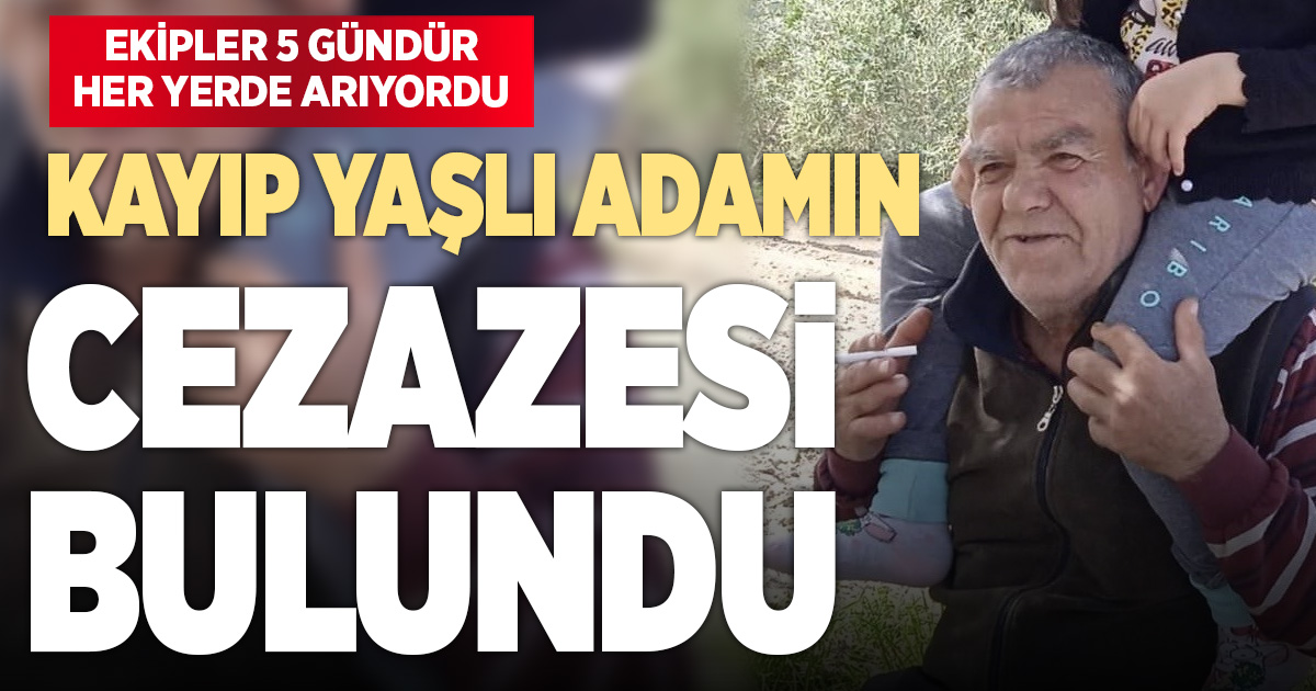 Kayıp yaşlı adamdan 5 gün sonra acı haber geldi