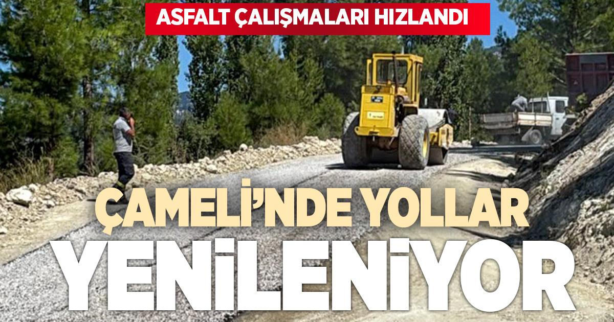 Çameli Belediyesi asfalt yenileme çalışmalarını sürdürüyor