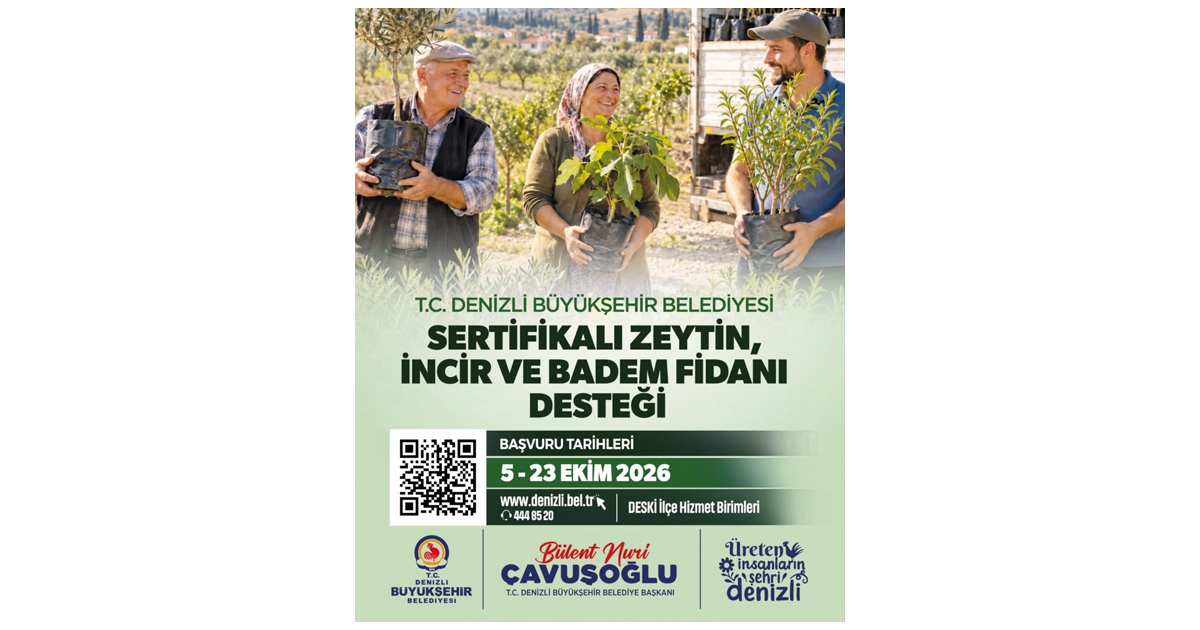 Zeytin, incir ve badem fidanı desteği için başvurular başladı