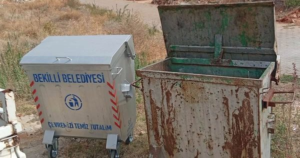 Bekilli’de çöp bidonları yenileniyor