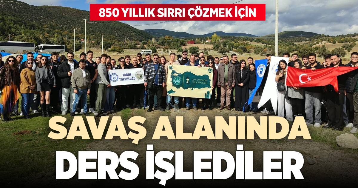 200 öğrenci 850 yıllık sırrı çözmek için savaş alanında ders işledi