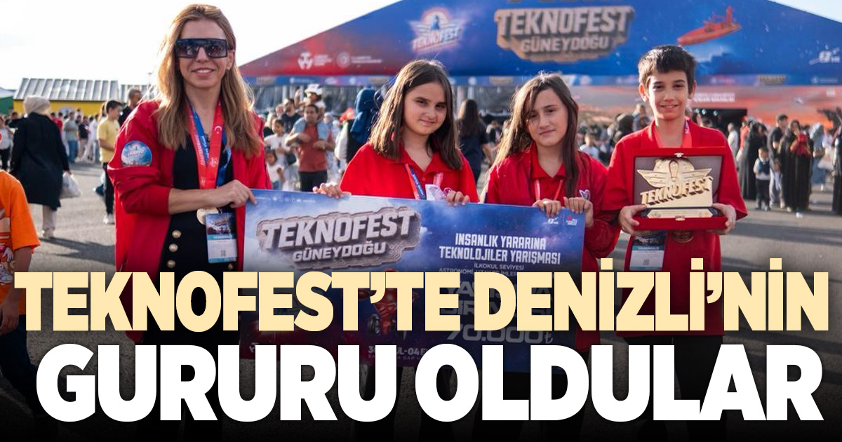 DENİZLİ’NİN BİLİM MERKEZİNDEN TEKNOFEST’TE DÖRT TÜRKİYE DERECESİ