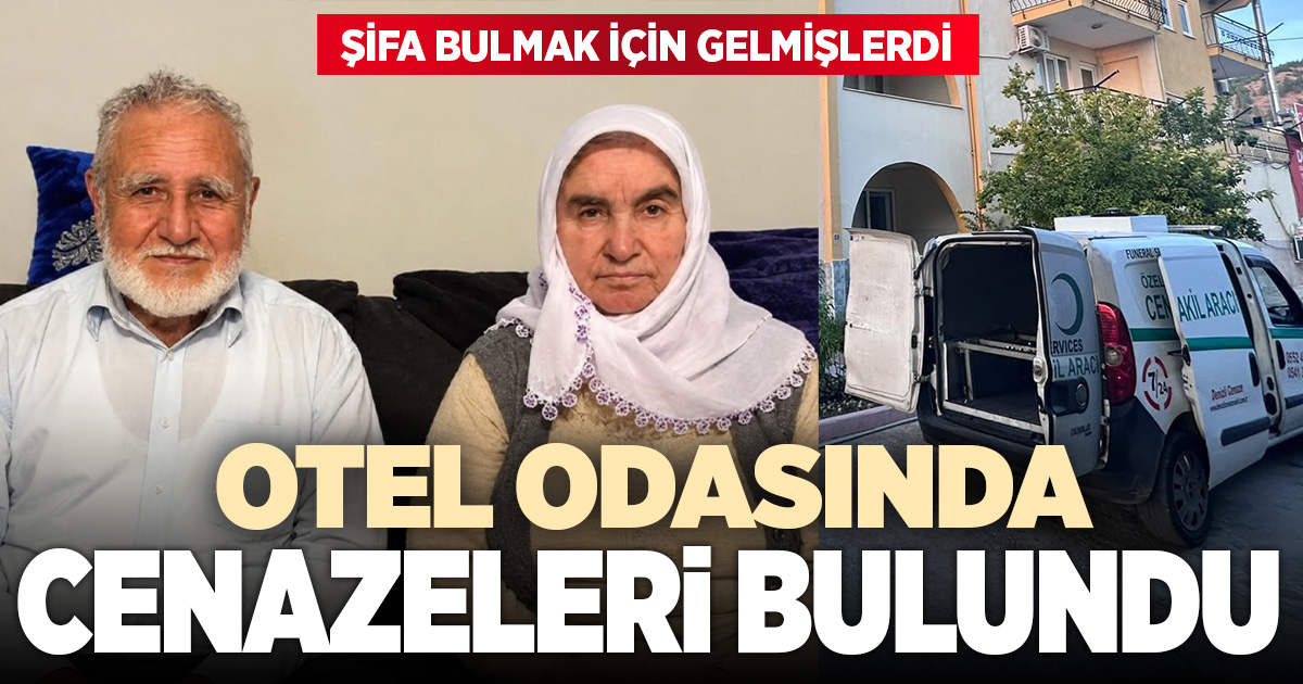 Yaşlı çift şifa bulmak için girdikleri pansiyon odasında 2 gün sonra ölü bulundu
